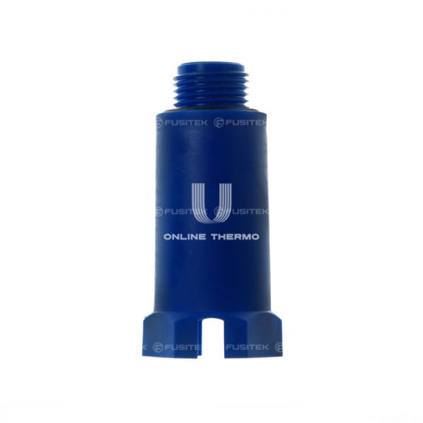 Заглушка (пробка) монтажная Fusitek FT03402, 1/2" НР, с уплотнителем, синяя