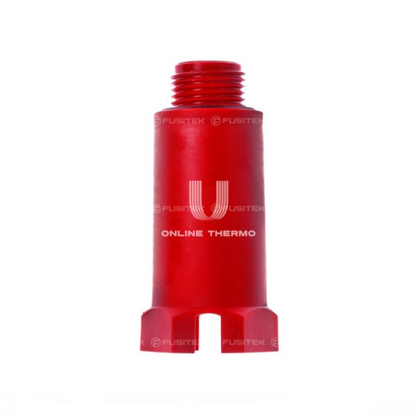 Заглушка (пробка) монтажная Fusitek FT03403, 1/2" НР, с уплотнителем, красная