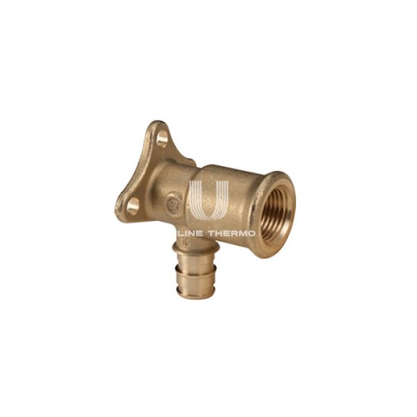 Угольник настенный (водорозетка) с внутренней резьбой Giacomini PE-X GX139Y003, 16x1/2", высота 52.5 мм, с креплением, аксиальный