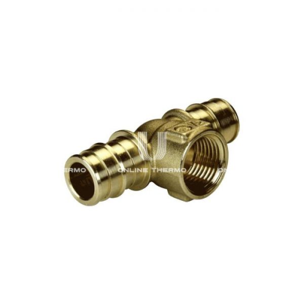 Тройник с внутренней резьбой Giacomini GX154Y033, 16х1/2", латунный, аксиальный