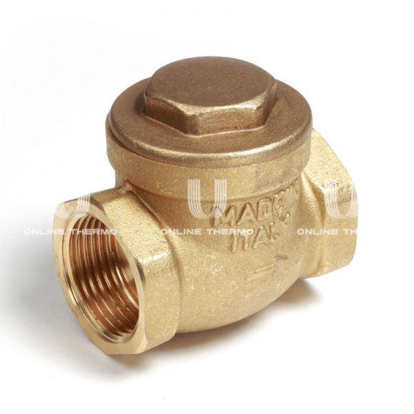 Горизонтальный обратный клапан Giacomini N6Y004, ВР 3/4", с латунным затвором