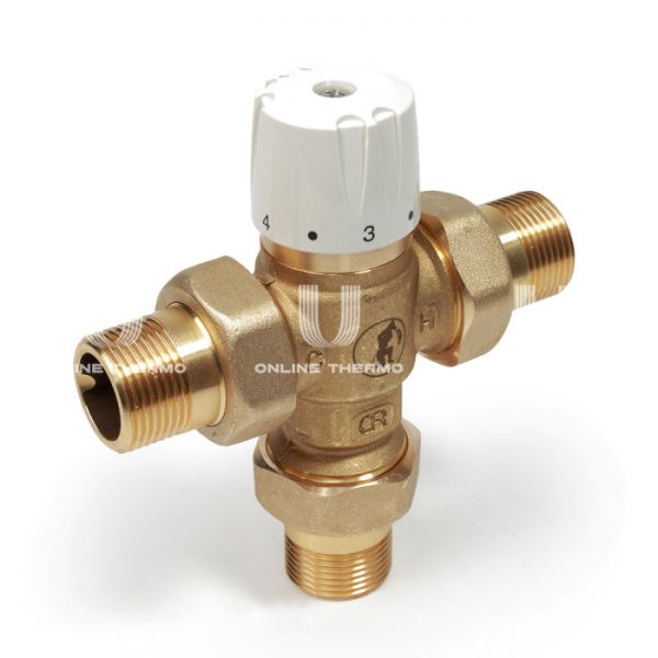 Термостатический смесительный клапан Giacomini R156Y224, НР 3/4", смешение вниз