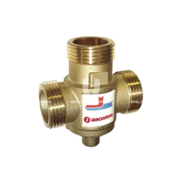 Термостатический смесительный клапан Giacomini R157AY053, НР 1", смешение боковое