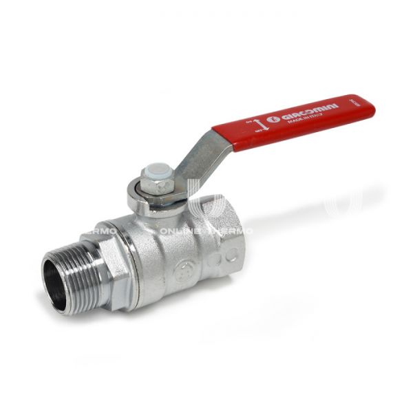 Кран шаровый Giacomini R254LX007 1 1/2" ВР-НР, ручка-рычаг