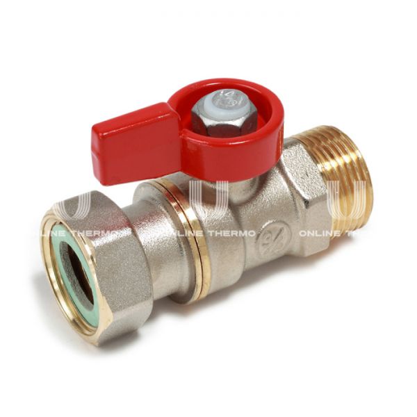 Кран шаровый Giacomini R254PX012 1/2" НР-НГ, ручка-флажок