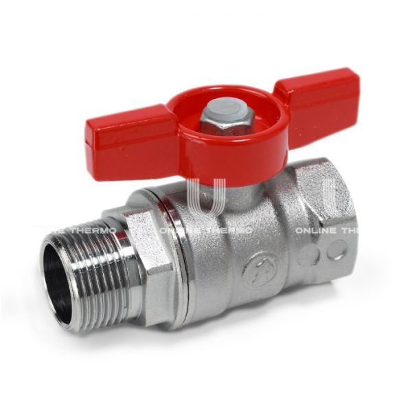 Кран шаровый Giacomini R254X001 1/4" ВР-НР, ручка-бабочка