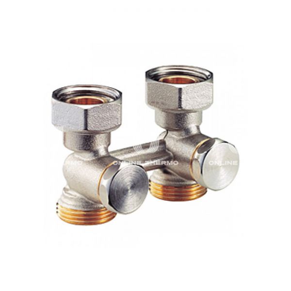 Узел нижнего подключения Giacomini R387X002 3/4"x3/4" EK ВР-НР, прямой, с подключением ЕК, хромированный