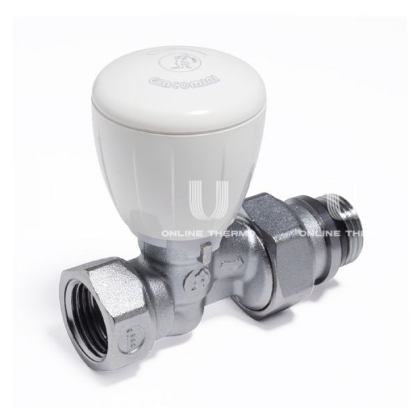 Термостатический клапан (терморегулятор) Giacomini R422X034 3/4" ВР-НР, прямой, хром, с преднастройкой