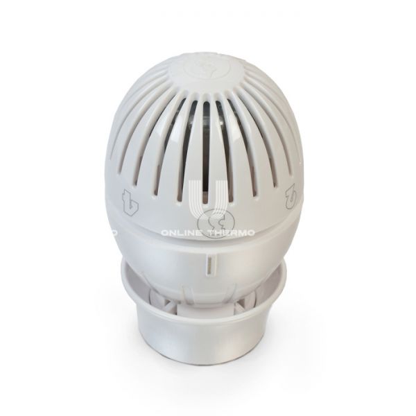 Термостатическая головка (термостат) Giacomini R470X001, жидкостная, клипсовое соединение, белая