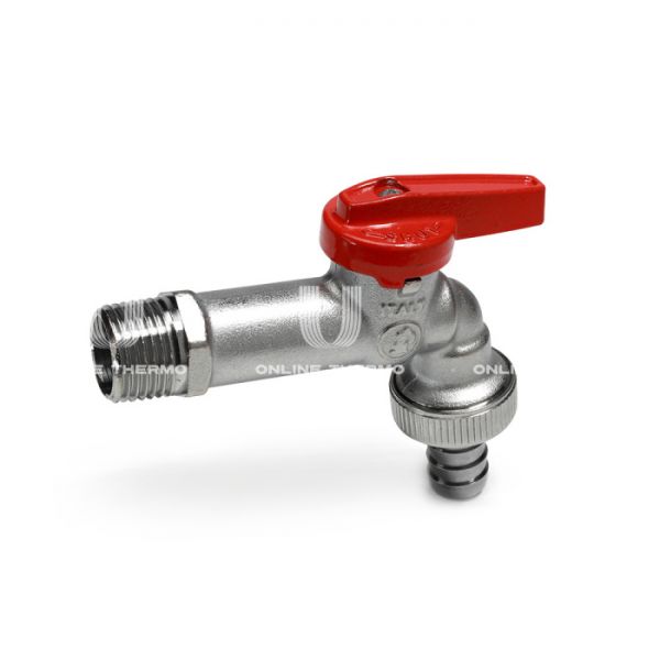 Кран шаровый водоразборный со штуцером Giacomini R619IX103 1/2" НР-штуцер, ручка-бабочка