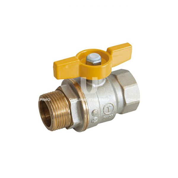 Кран шаровый газовый Giacomini R734GAX003 1/2" ВР-НР, полнопроходной, ручка-бабочка