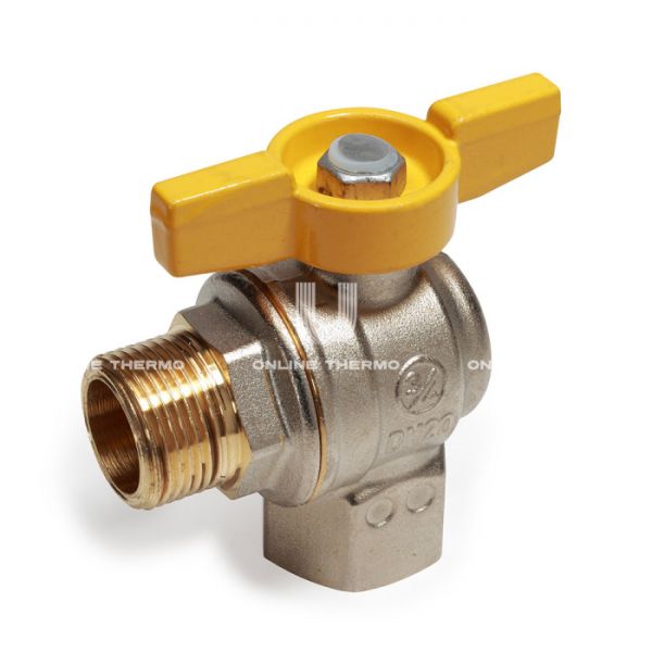 Кран шаровый газовый Giacomini R781GBX004 3/4" ВР-НР, полнопроходной, ручка-бабочка