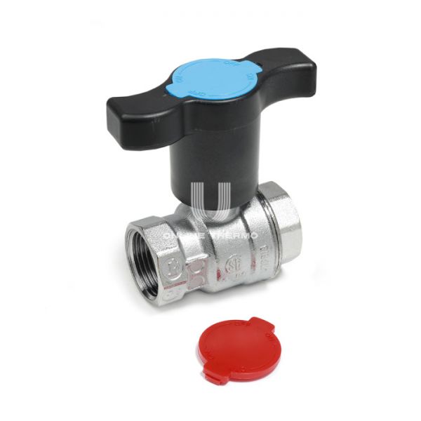 Кран шаровый Giacomini R851TX005 1" ВР, полнопроходной, ручка пластиковая удлиненная