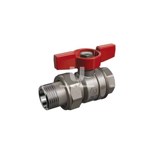 Кран шаровый с разъемным соединением Giacomini R859X329 1 1/4" ВР-НР, полнопроходной, ручка-бабочка