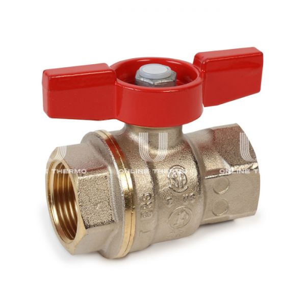 Кран шаровый Giacomini R911X024 3/4" ВР, полнопроходной, ручка-бабочка