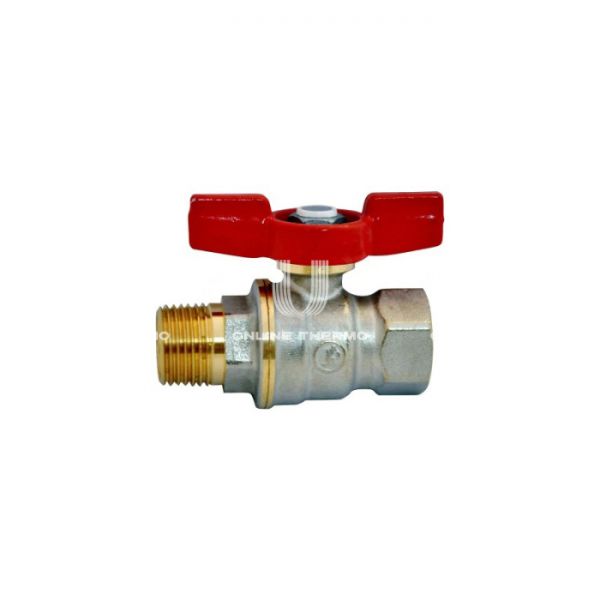 Кран шаровый Giacomini R914X023 1/2" ВР-НР, полнопроходной, ручка-бабочка