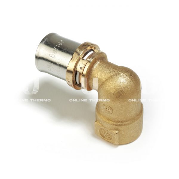 Угольник (угол) 90° с внутренней резьбой Giacomini RM129Y043, 16х3/4", пресс-фитинг