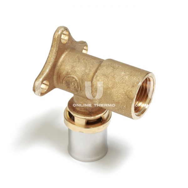 Угольник настенный (водорозетка) Giacomini RM139Y037, 20x1/2'', с креплением, пресс-фитинг