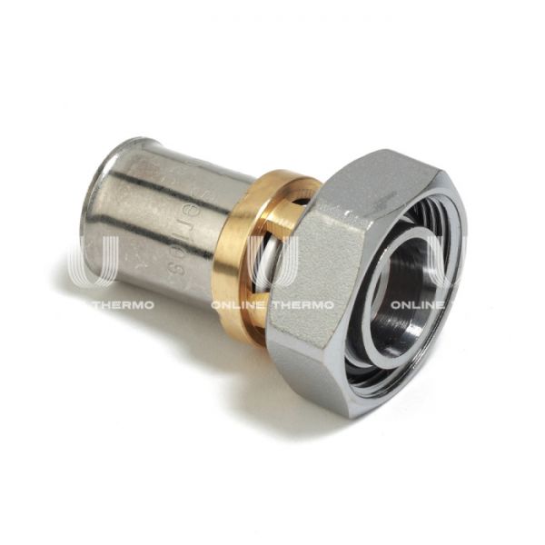 Муфта переходная (переходник под евроконус) с накидкой гайкой Giacomini RM179X033 16х2.0х18, пресс-фитинг