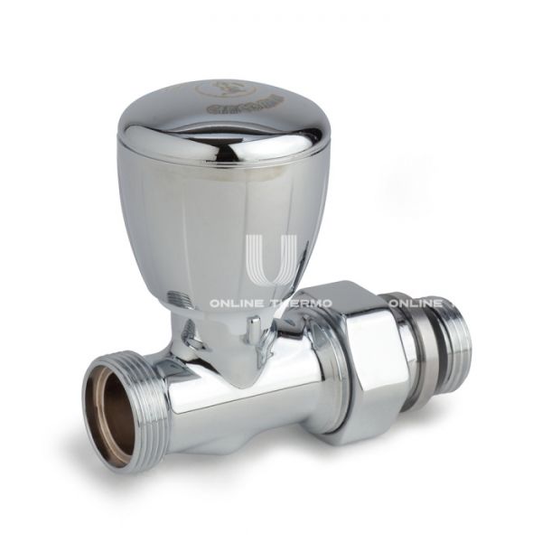 Термостатический клапан (терморегулятор) Giacomini T432CX003 1/2" НР, прямой, хром, с преднастройкой