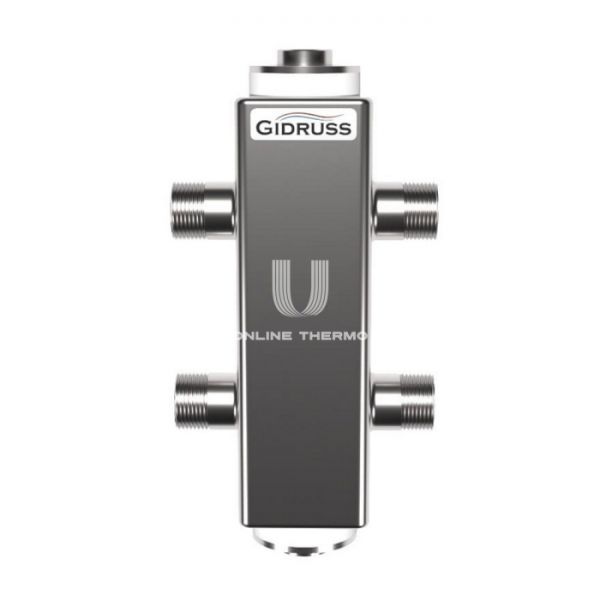 Гидравлический разделитель (гидрострелка) Gidruss (Гидрусс) GRSS-40-20 DN-20, до 40 кВт, нержавеющая сталь