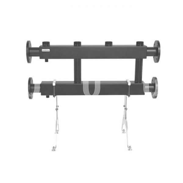 Модульный распределительный коллектор Gidruss (Гидрусс) MK-400-2x50 DN65, фланец, до 400 кВт, конструкционная сталь