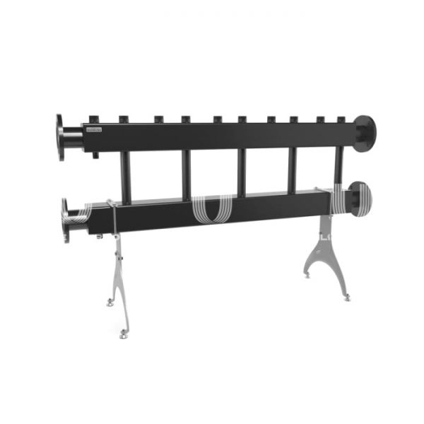 Модульный распределительный коллектор Gidruss (Гидрусс) MK-600-5x32 DN80, фланец, до 600 кВт, конструкционная сталь