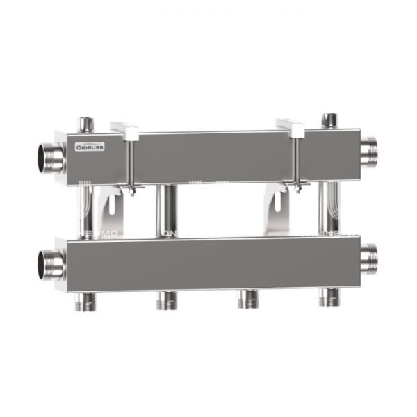Модульный распределительный коллектор Gidruss (Гидрусс) MKSS-150-2x25, до 150 кВт, нержавеющая сталь
