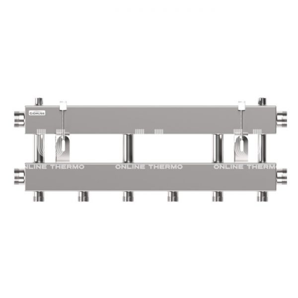 Модульный распределительный коллектор Gidruss (Гидрусс) MKSS-150-3x25, до 150 кВт, нержавеющая сталь