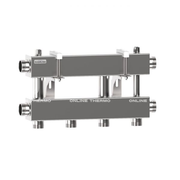 Модульный распределительный коллектор Gidruss (Гидрусс) MKSS-150-2x32, до 150 кВт, нержавеющая сталь
