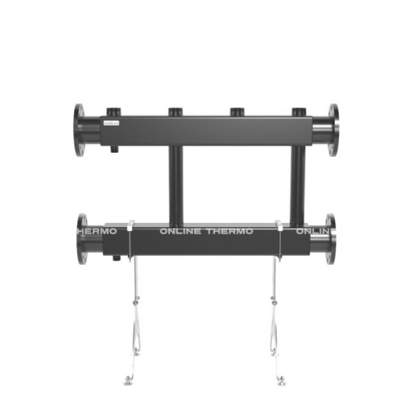 Модульный распределительный коллектор Gidruss (Гидрусс) MK-1000-2x50 DN100, фланец, до 1000 кВт, конструкционная сталь