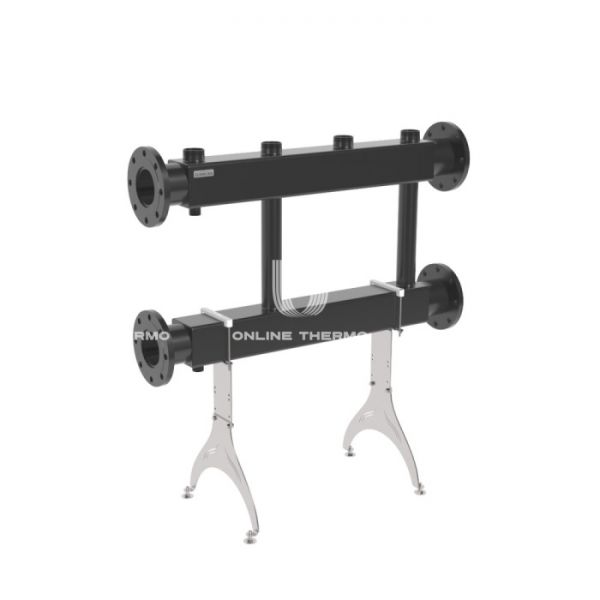 Модульный распределительный коллектор Gidruss (Гидрусс) MK-1000-2x50 DN100, фланец, до 1000 кВт, конструкционная сталь