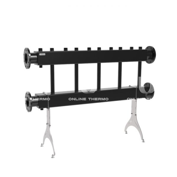 Модульный распределительный коллектор Gidruss (Гидрусс) MK-1000-5x32 DN100, фланец, до 1000 кВт, конструкционная сталь