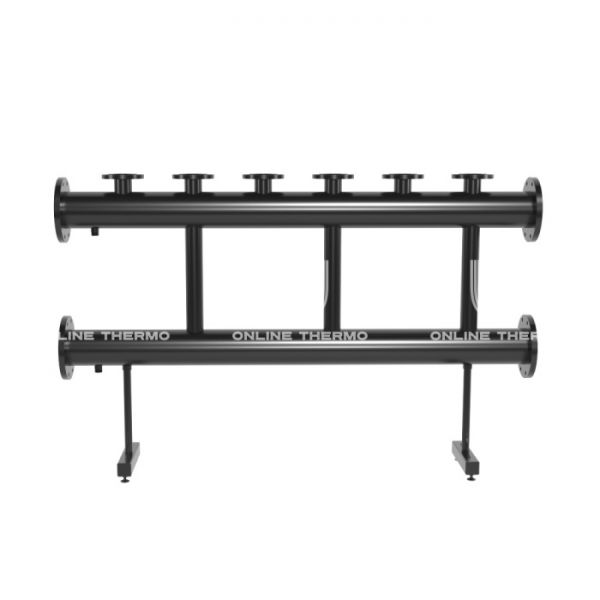 Модульный распределительный коллектор Gidruss (Гидрусс) MK-2000-3x65F DN150, фланец, до 2000 кВт, конструкционная сталь