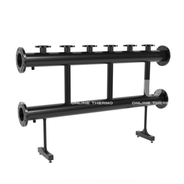 Модульный распределительный коллектор Gidruss (Гидрусс) MK-2000-3x65F DN150, фланец, до 2000 кВт, конструкционная сталь