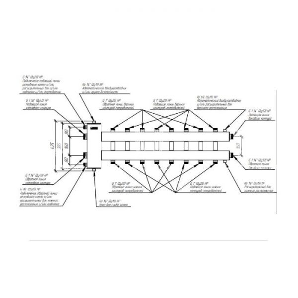 Балансировочный коллектор Gidruss (Гидрусс) BM-150-9DU, до 150 кВт, конструкционная сталь