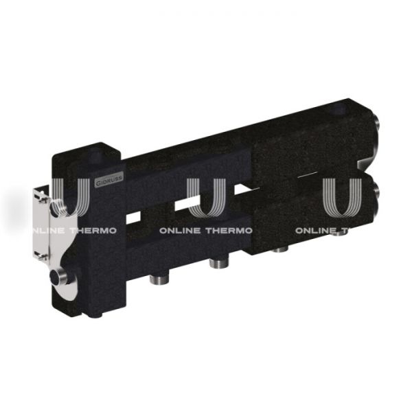 Балансировочный коллектор Gidruss (Гидрусс) BM-60-3D.EPP, до 60 кВт, конструкционная сталь, с термоизоляцией