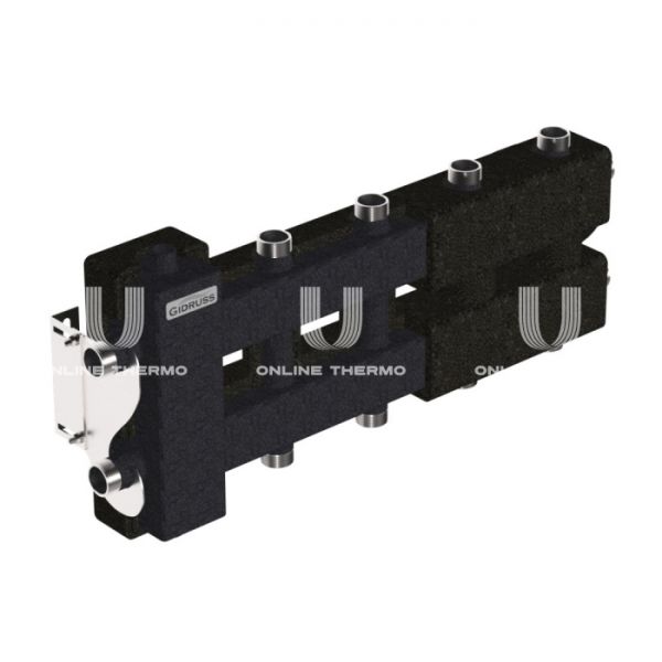 Балансировочный коллектор Gidruss (Гидрусс) BM-60-5DU.EPP, до 60 кВт, конструкционная сталь, с термоизоляцией