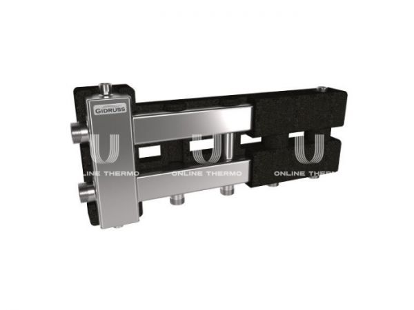 Балансировочный коллектор Gidruss (Гидрусс) BMSS-60-3D.EPP, до 60 кВт, нержавеющая сталь, с термоизоляцией