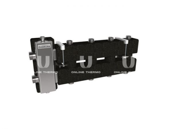 Балансировочный коллектор Gidruss (Гидрусс) BMSS-60-5DU.EPP, до 60 кВт, нержавеющая сталь, с термоизоляцией