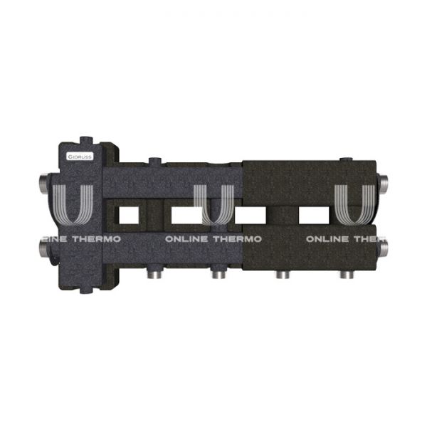 Балансировочный коллектор Gidruss (Гидрусс) BM-80-3D.EPP, до 80 кВт, конструкционная сталь, с термоизоляцией