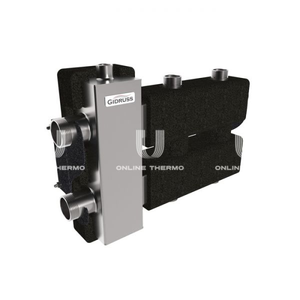 Балансировочный коллектор Gidruss (Гидрусс) BMSS-80-3DU.EPP, до 80 кВт, нержавеющая сталь, с термоизоляцией