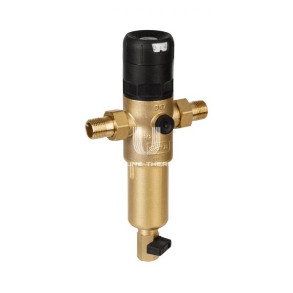 Комбинированный промывной фильтр Goetze FD07-1/2H (SP) GTZFIN006, для горячей воды, с редуктором давления, с сетчатым фильтром