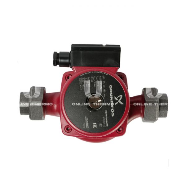 Насос циркуляционный Grundfos UPS 25-80 95906440, с гайками, база 180 мм