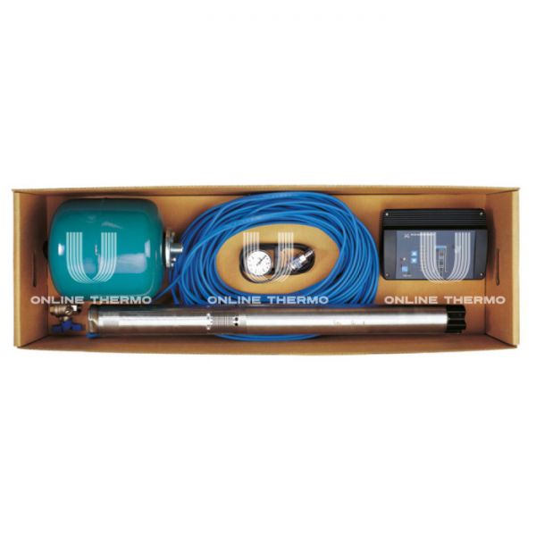 Комплект для поддержания постоянного давления Grundfos 96524508 с насосом SQE 3-105, с блоком управления CU 301, с гидробаком 8 л