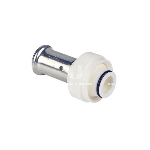 Муфта переходная Henco 19PKW-1605, 16х3/4", с накидной гайкой под евроконус, белая, пресс-фитинг