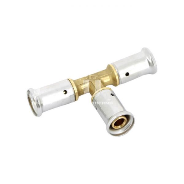 Тройник равносторонний Henco 9P-262626, 26 мм, латунь, пресс-фитинг