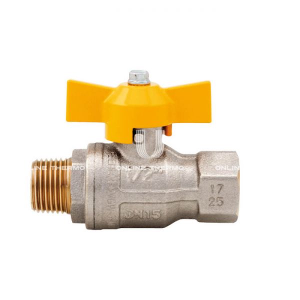 Кран шаровый Itap Berlin 073B012, 1/2" ВР-НР, 073, полнопроходной, ручка-бабочка