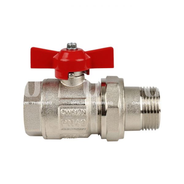 Кран шаровый с разъемным соединением Itap Ideal 0980100 1" НР-ВР, 098, полнопроходной, ручка-бабочка