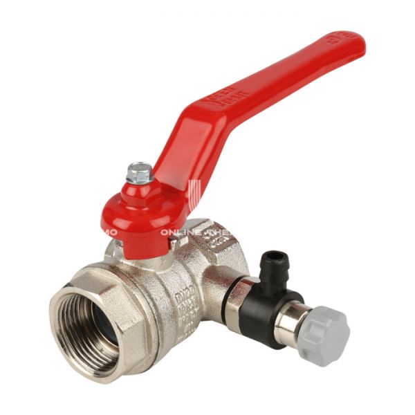 Кран шаровый Itap 1150034 3/4" ВР-ВР, 115, стандартный проход, ручка-рычаг, с заглушкой 1/4" и дренажным вентилем